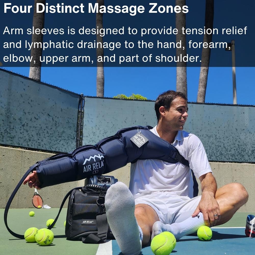 Air Relax arm sleeve attachment for upper body compression recovery